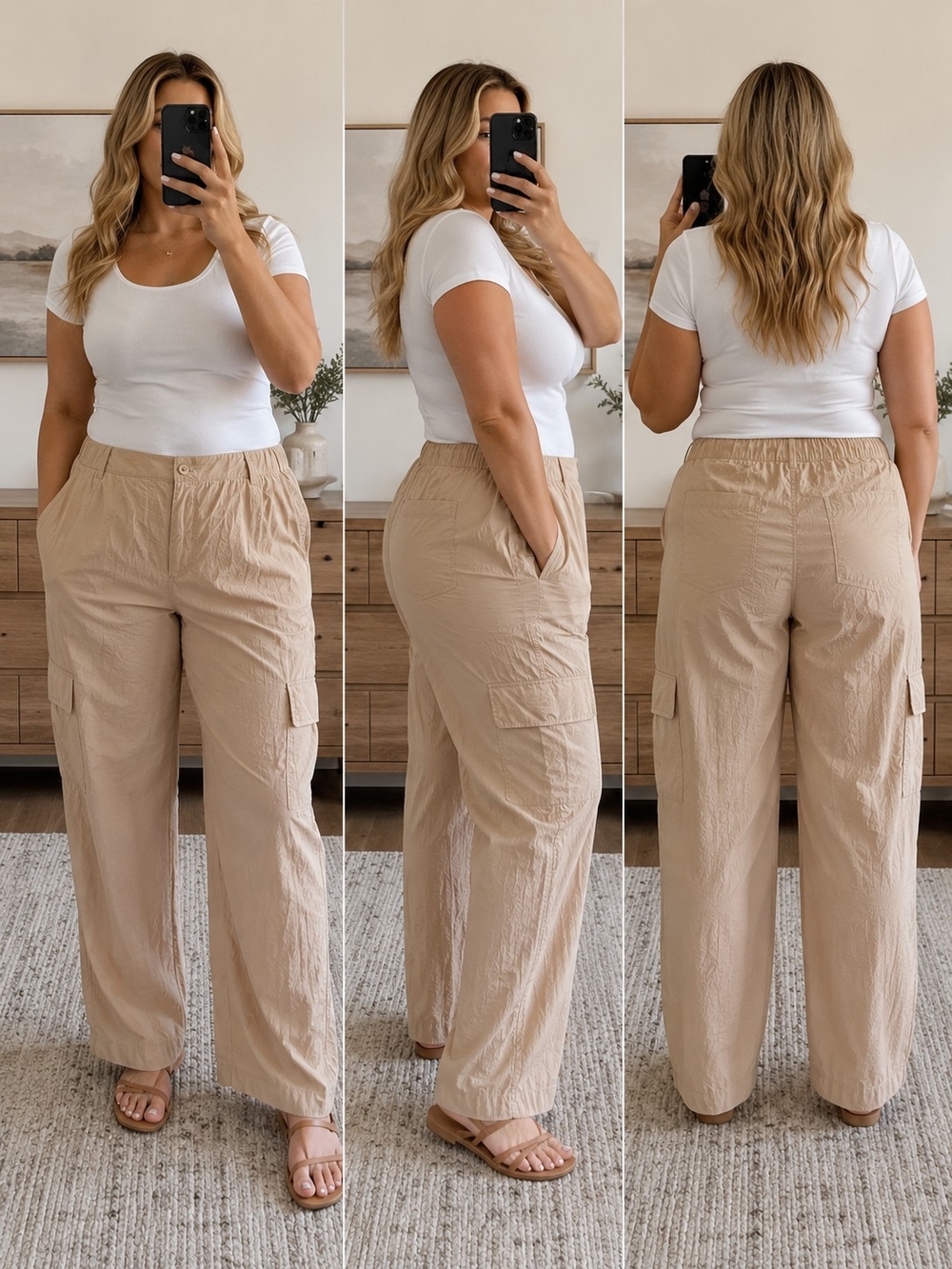 Gap Lightweight Cargo Pants – Women’s XXL Tall – NWT Beige Summer Pants New